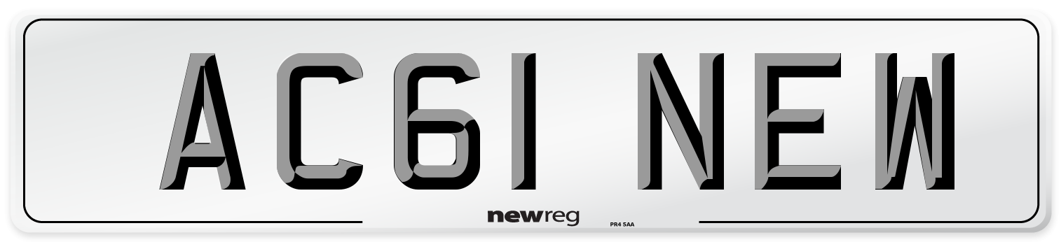 AC61 NEW Number Plate from New Reg